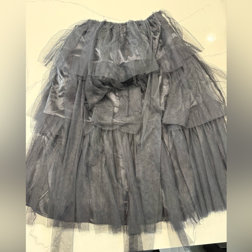 Elegant Gray Kids Tulle Skirt